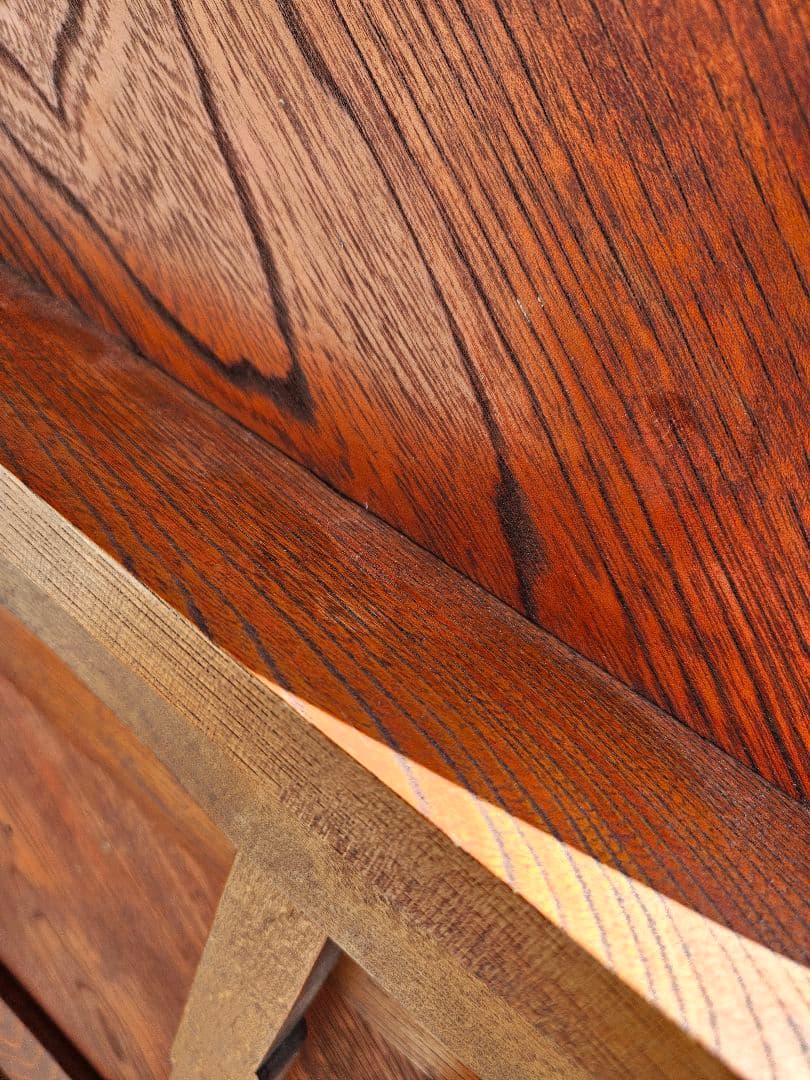 日本のアンティーク 木製のちゃぶ台 折り畳み フォールディング 丸テーブル 座卓