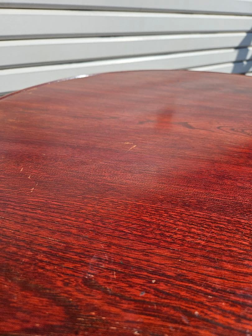 日本のアンティーク 木製のちゃぶ台 折り畳み フォールディング 丸テーブル 座卓