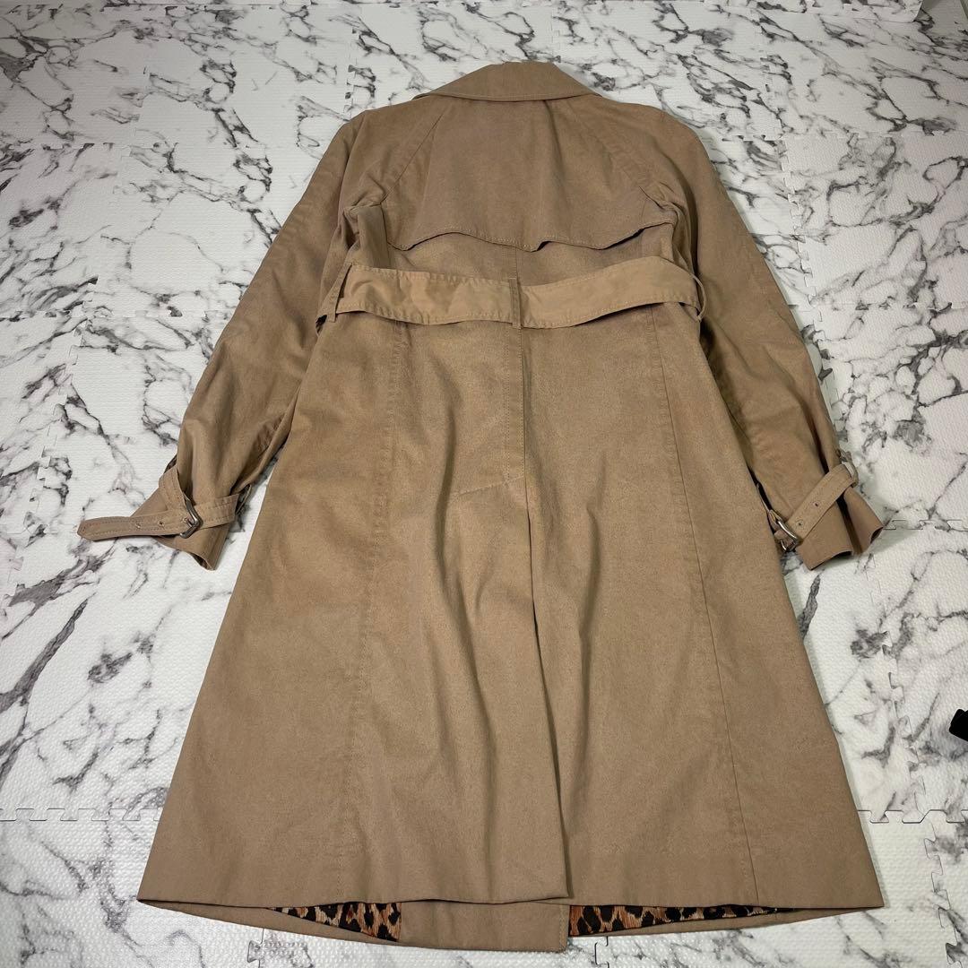 ドルチェ&ガッバーナ　トレンチコート　レオパード　ベルト　ロング丈　ベルテッド