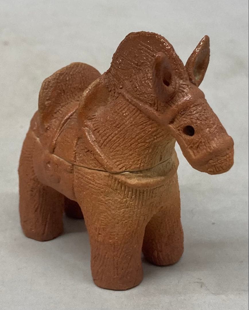 B530s「干支 午 香合」岩淵重哉造　共布共箱　酉々窯　京都　茶道具