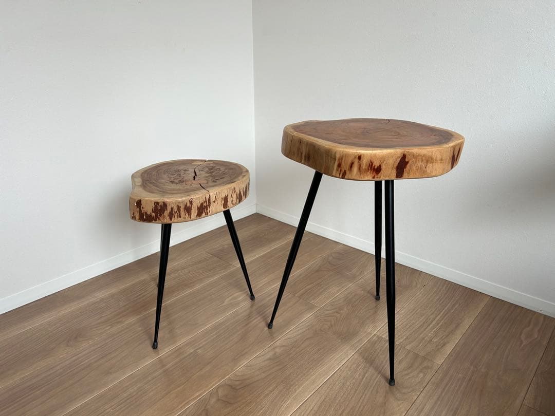 【LA FORMA LOUSY SIDE TABLE】丸型テーブル2点セット