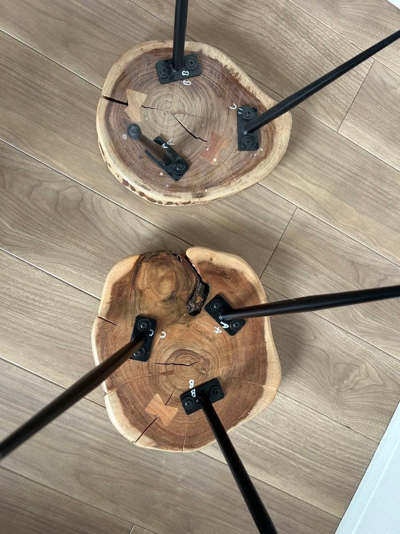 【LA FORMA LOUSY SIDE TABLE】丸型テーブル2点セット