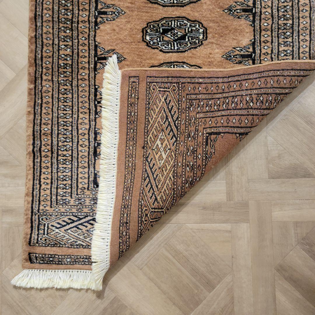 65x90cmパキスタン手織りマット(690)ギャッベ・ペルシャ・玄関・じゅうた