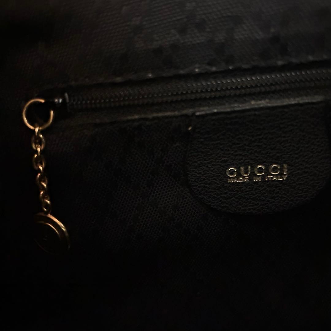 GUCCI グッチ リュック・デイパック ブラック スウェード/レザー バンブー