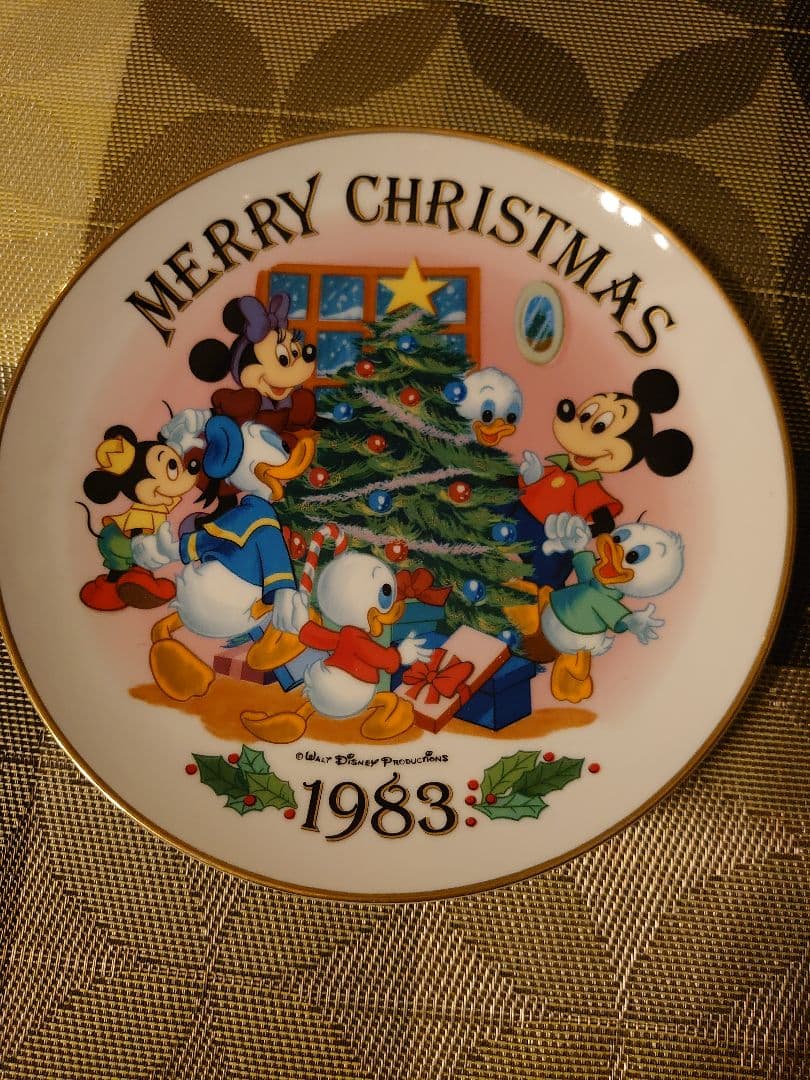 【限定】ディズニー 3000枚 1983年 ミッキー クリスマス プレート