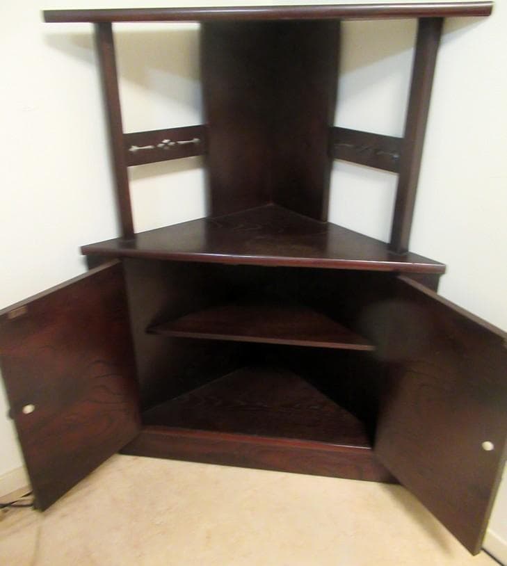 コーナーシェルフ 時代箪笥 和家具 民芸家具 アンティーク 飾り棚 送料込