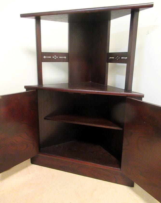 コーナーシェルフ 時代箪笥 和家具 民芸家具 アンティーク 飾り棚 送料込