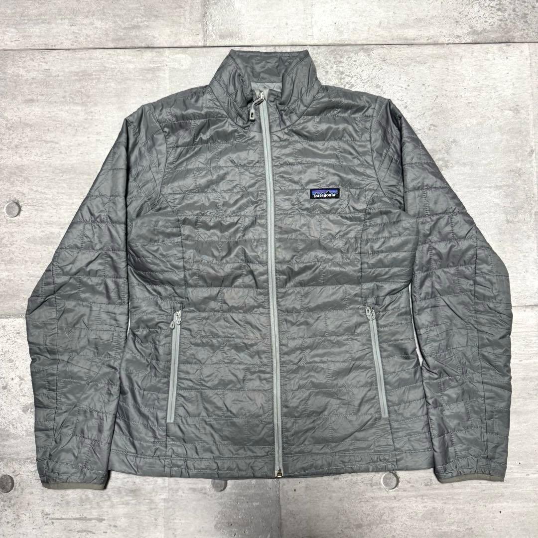 patagonia ナノパフジャケット グレー キルティング プリマロフト M