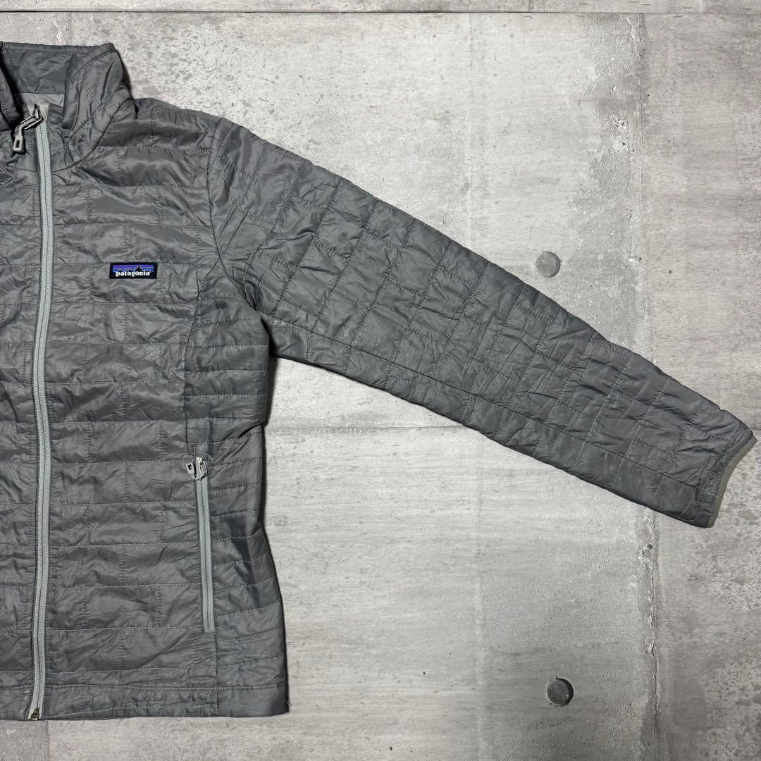 patagonia ナノパフジャケット グレー キルティング プリマロフト M