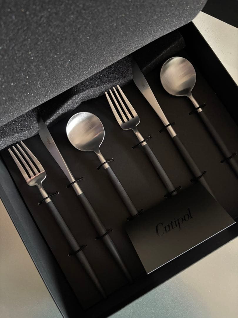 【新品未使用】Cutipol/クチポール デザート6本セット(ブラックボックス)