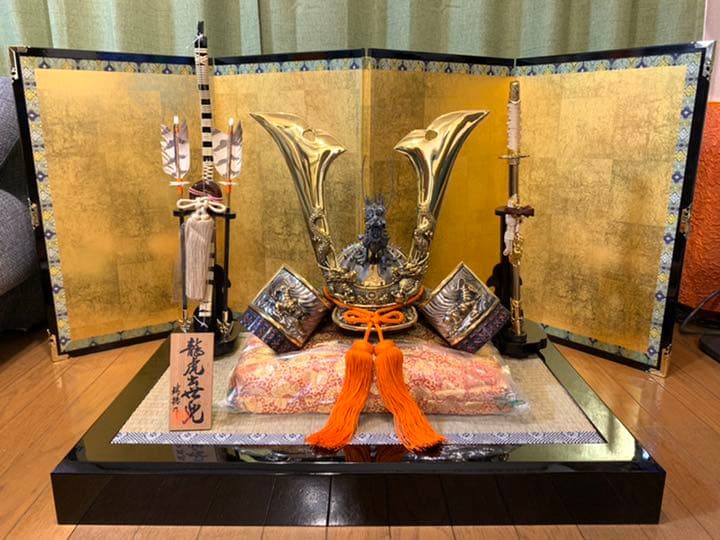 五月人形 龍虎出世兜