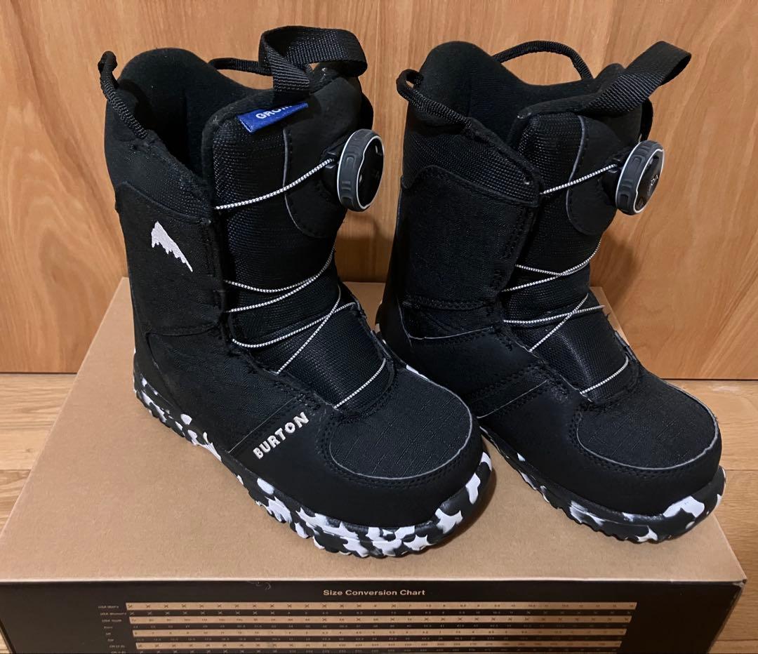 美品 Burton 子ども用スノーボードブーツ GROM 20.5cm 箱付き