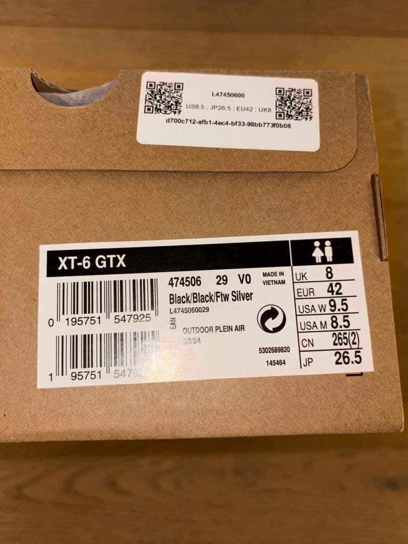 Salomon XT-6 GORE-TEX ブラック/シルバー