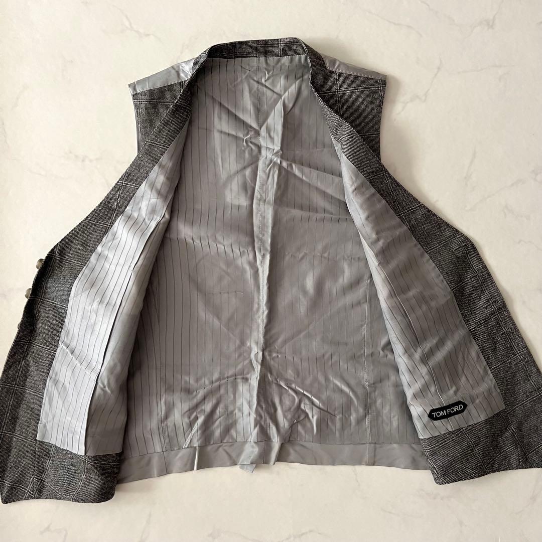 美品 トムフォード 大きいサイズ ベスト スーツジレ チェック 52 XXL相当