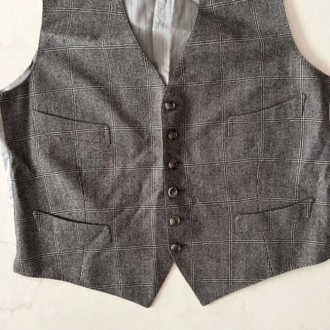 美品 トムフォード 大きいサイズ ベスト スーツジレ チェック 52 XXL相当