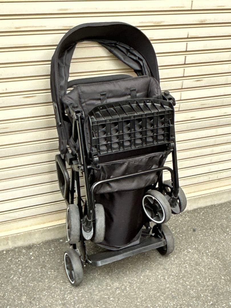 カトージ 二人乗りベビーカー 二人でゴー（ブラック）
