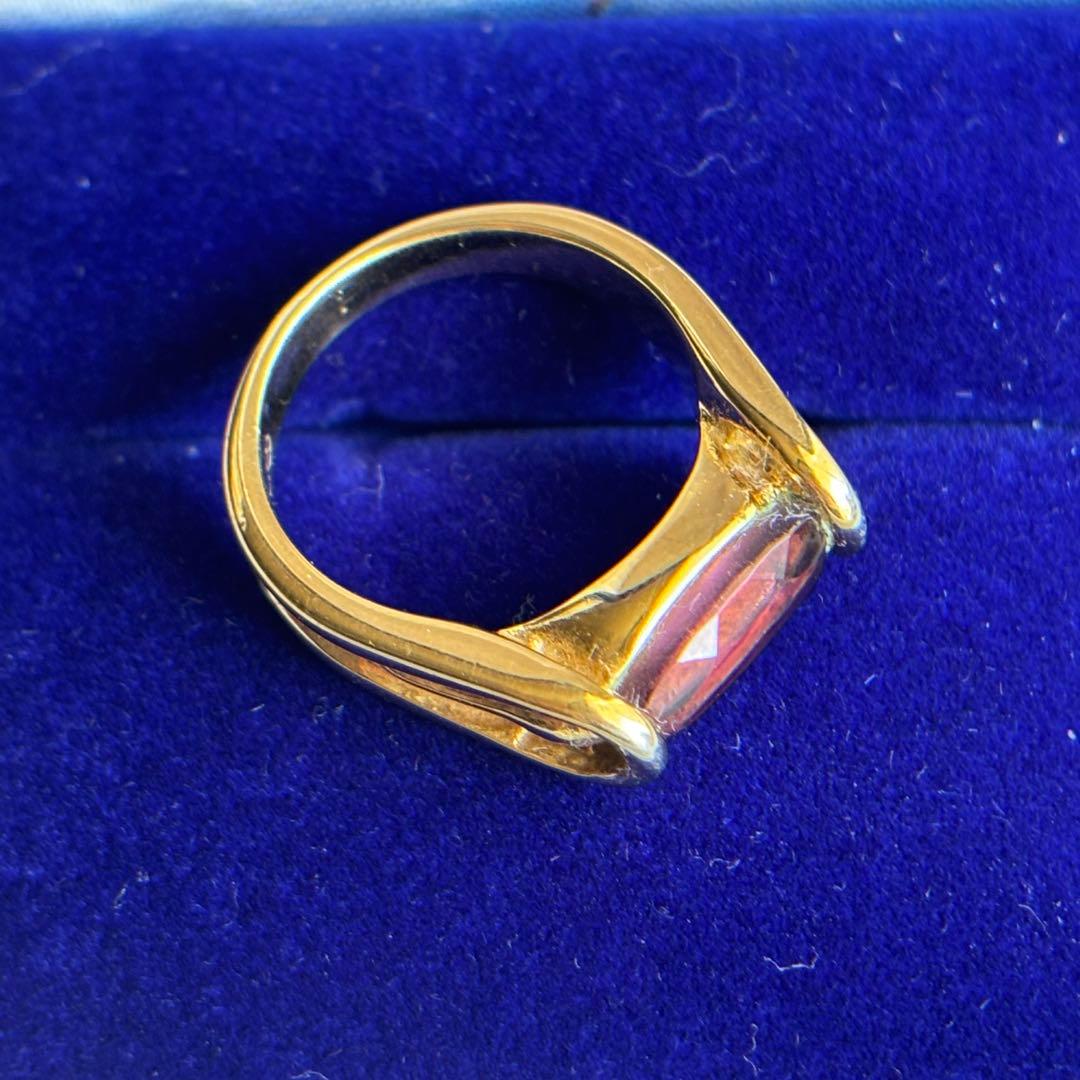 S*e様 12 ワイン系？　ゴールド　リング　指輪　レディース　遺品整理　金　ヴ