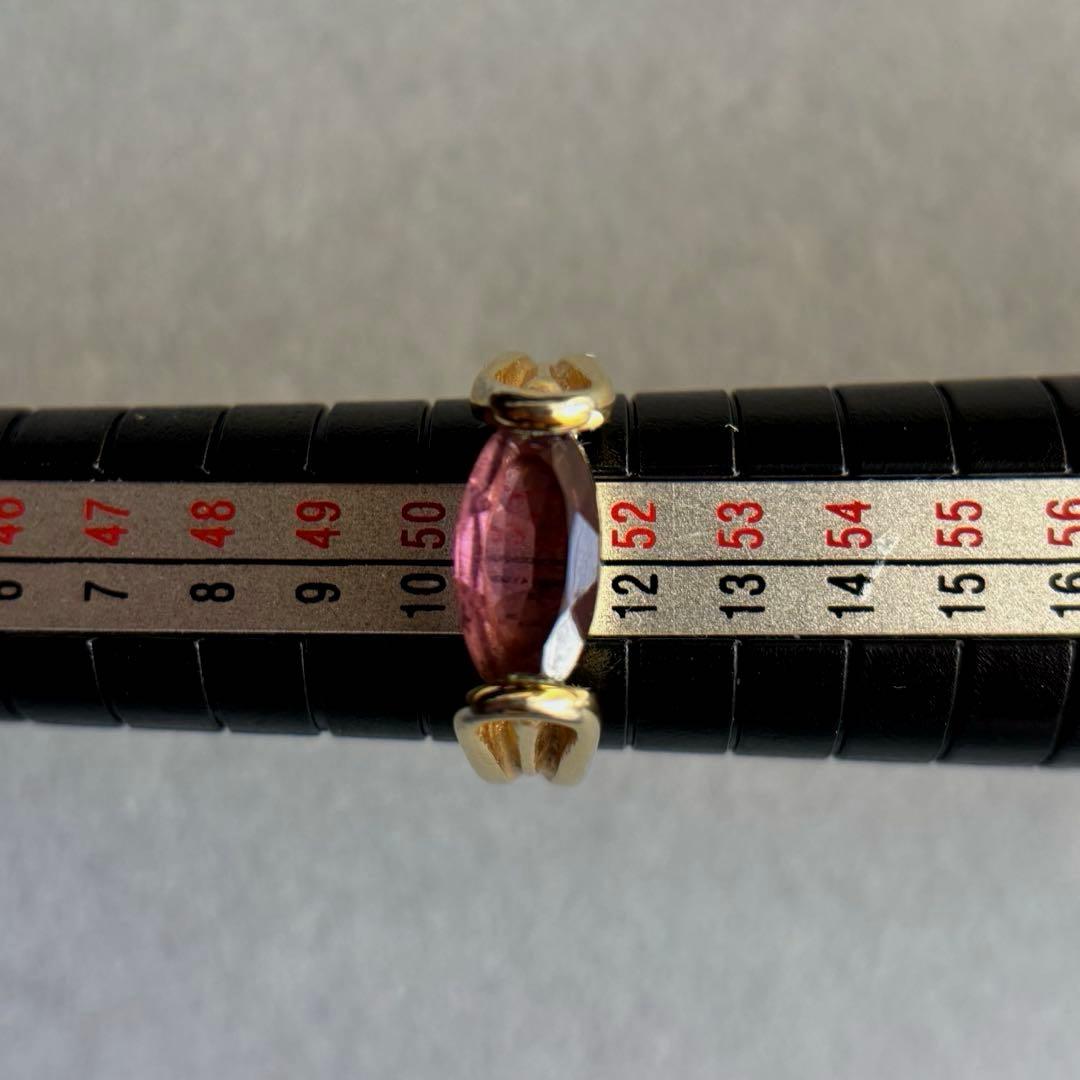 S*e様 12 ワイン系？　ゴールド　リング　指輪　レディース　遺品整理　金　ヴ