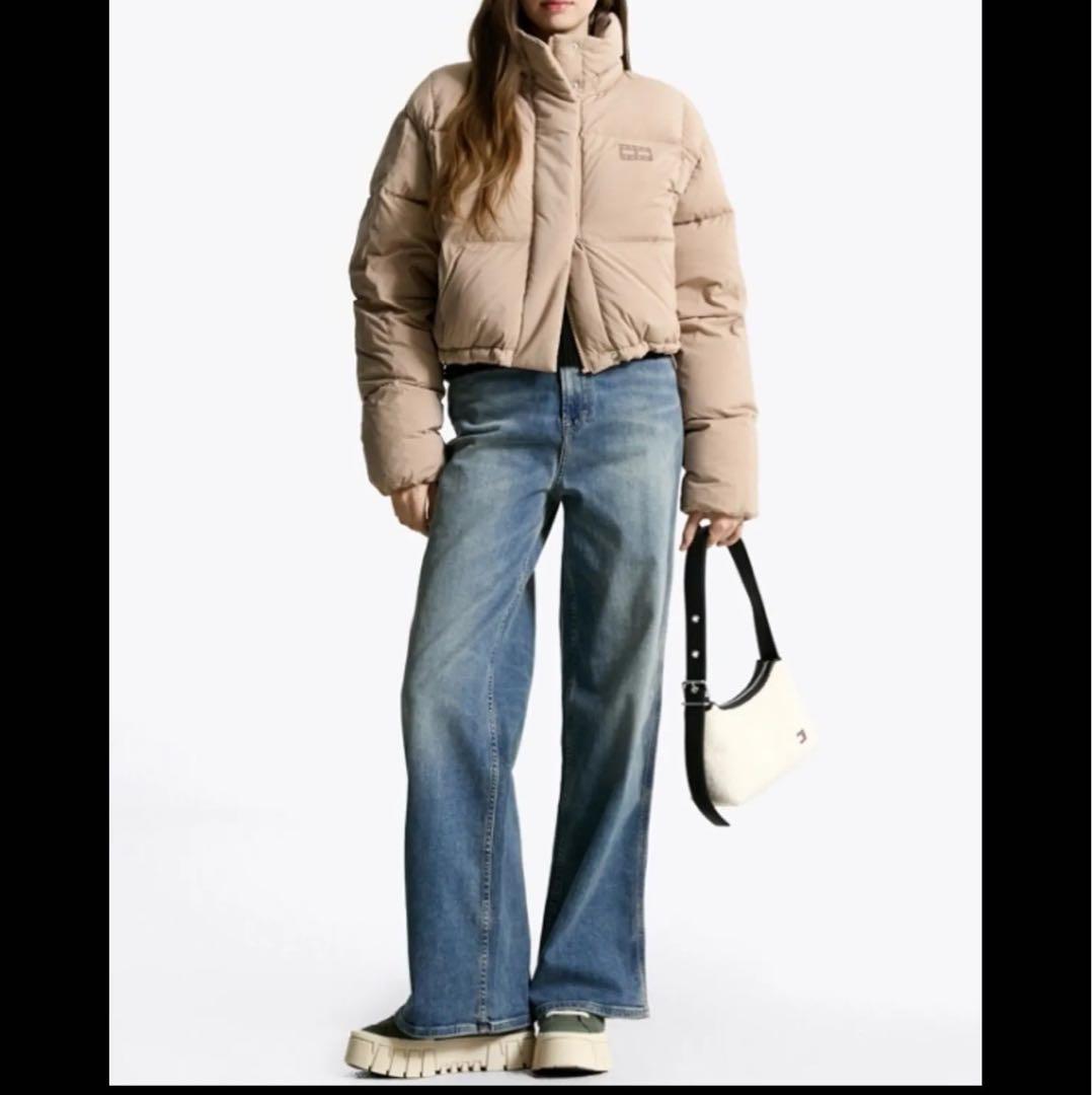  JEANS ベージュショートダウンジャケット