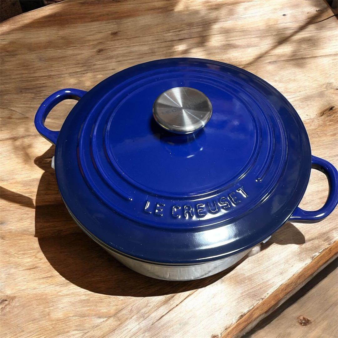 【新品未使用】ルクルーゼ 鍋 2点セット ネイビー22cm / イエロー20cm