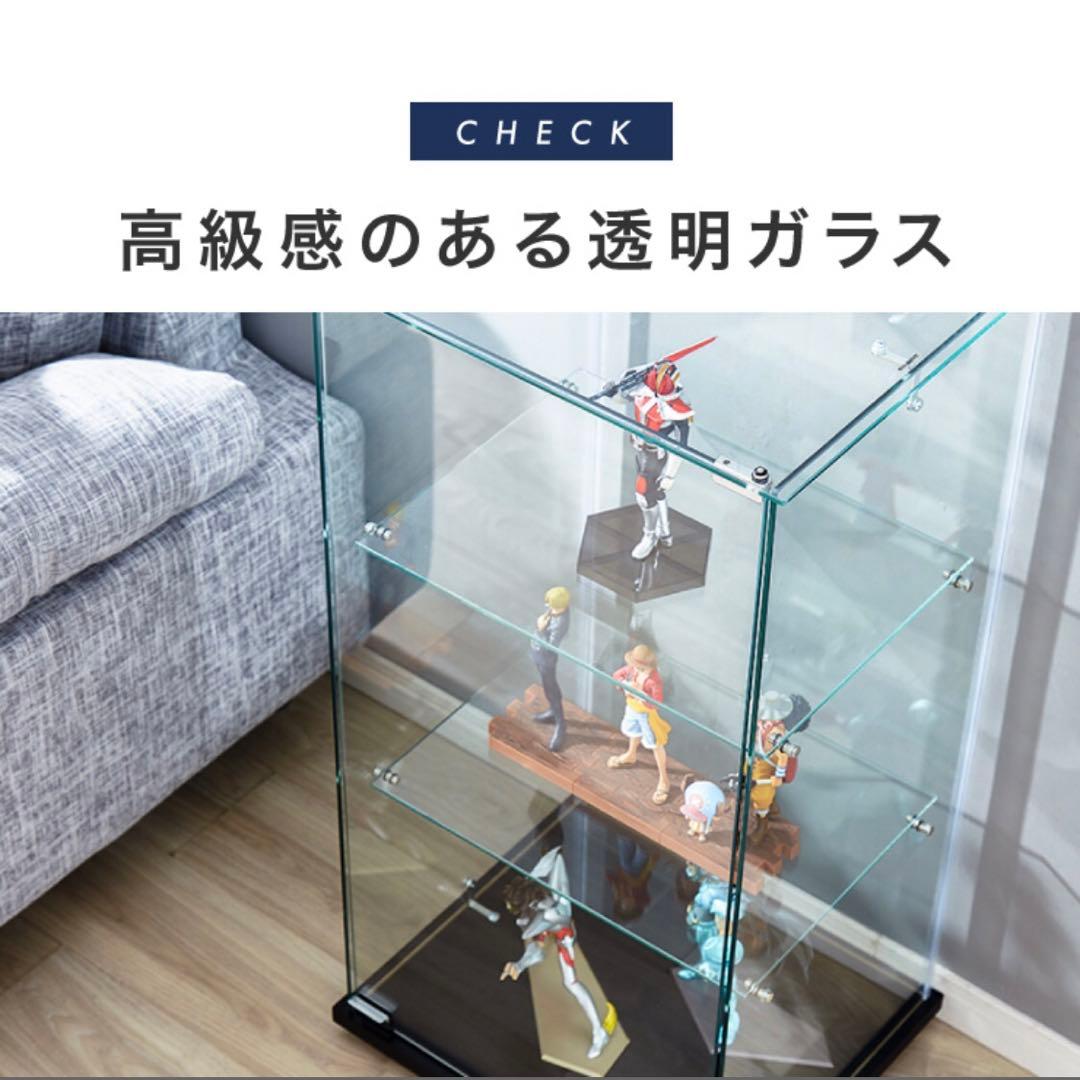 全面強化ガラス 4段コレクションケース フィギアケース 棚 収納家具‼️
