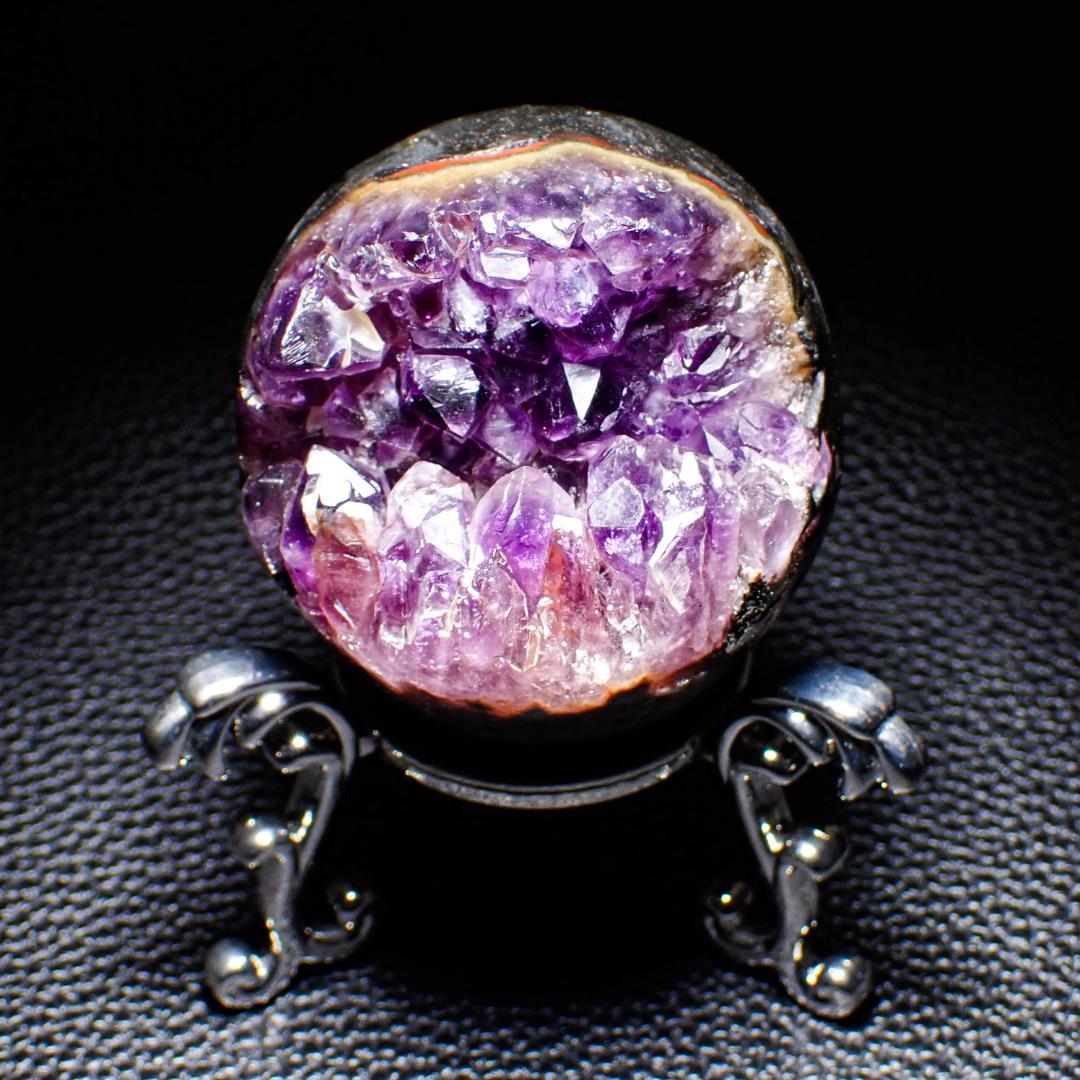 天然石 紫水晶 笑口 1 アメジストドーム 原石 ジオード 結晶 パワーストーン