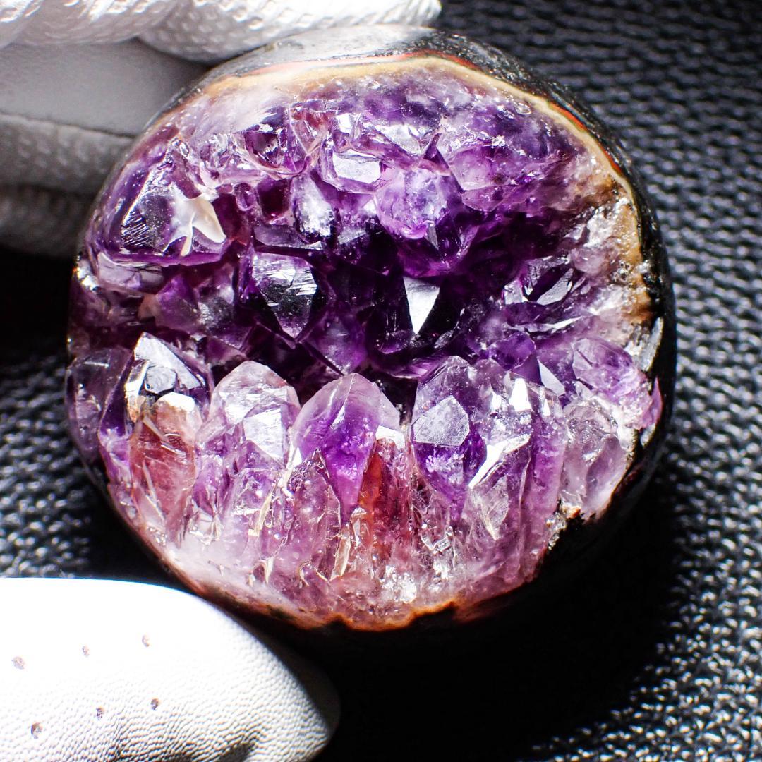 天然石 紫水晶 笑口 1 アメジストドーム 原石 ジオード 結晶 パワーストーン