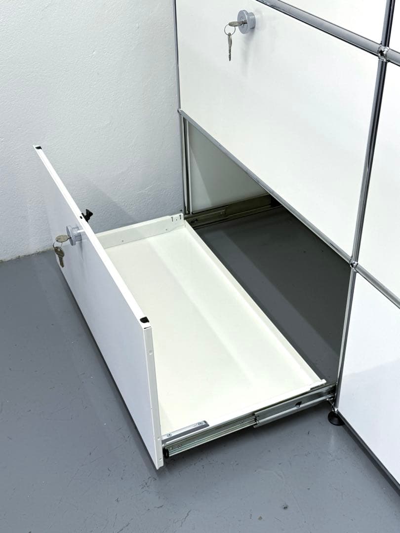 USMハラー　2列3段キャビネット/ピュアホワイト/送料込み