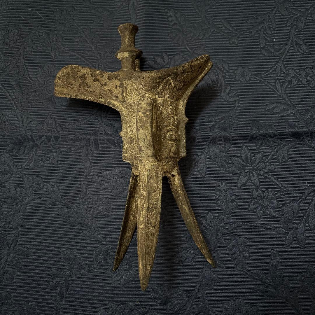 古代中国「爵」青銅器　骨董品