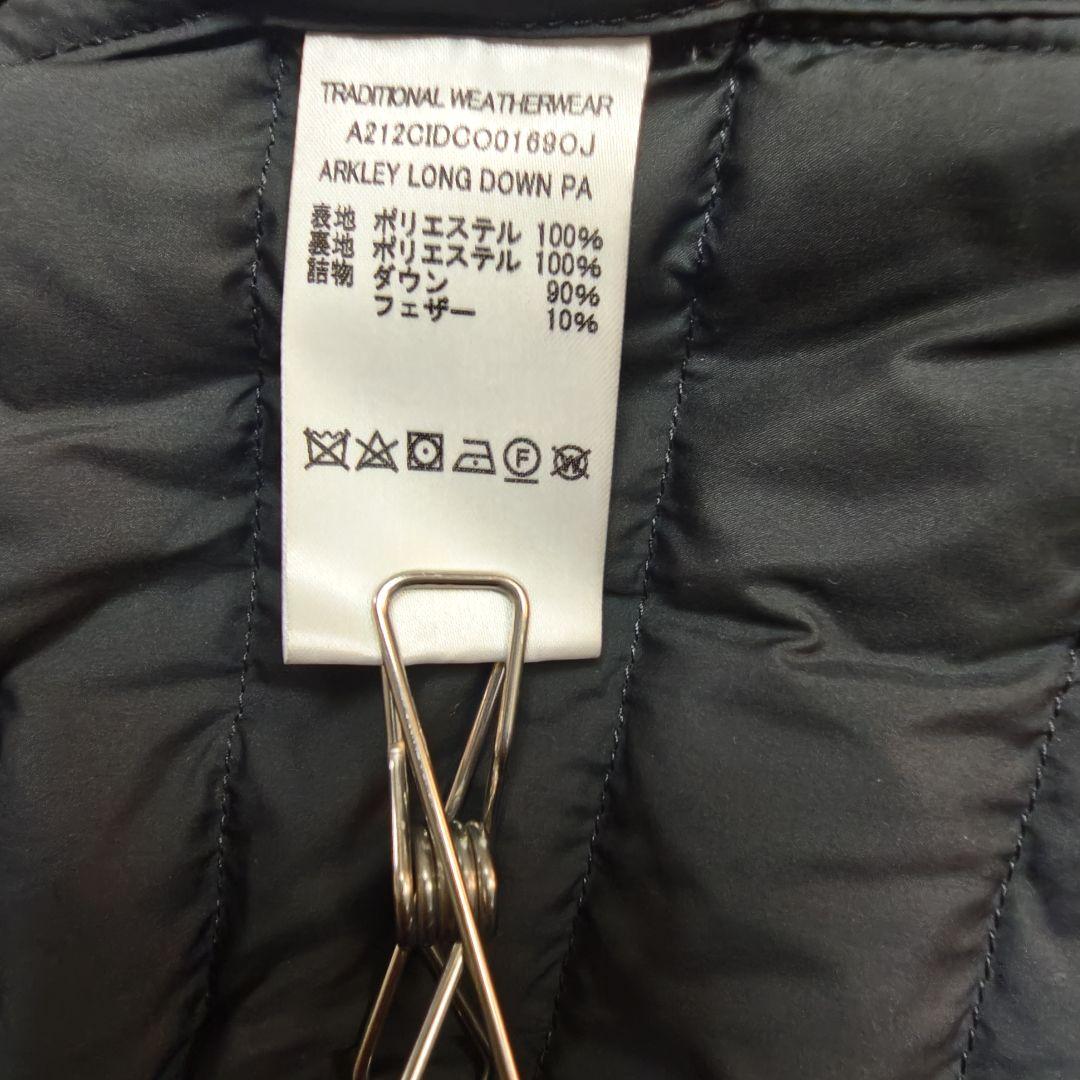 トラディショナルウェザーウェア　ARKLEY　ロングダウン　ブラック　36