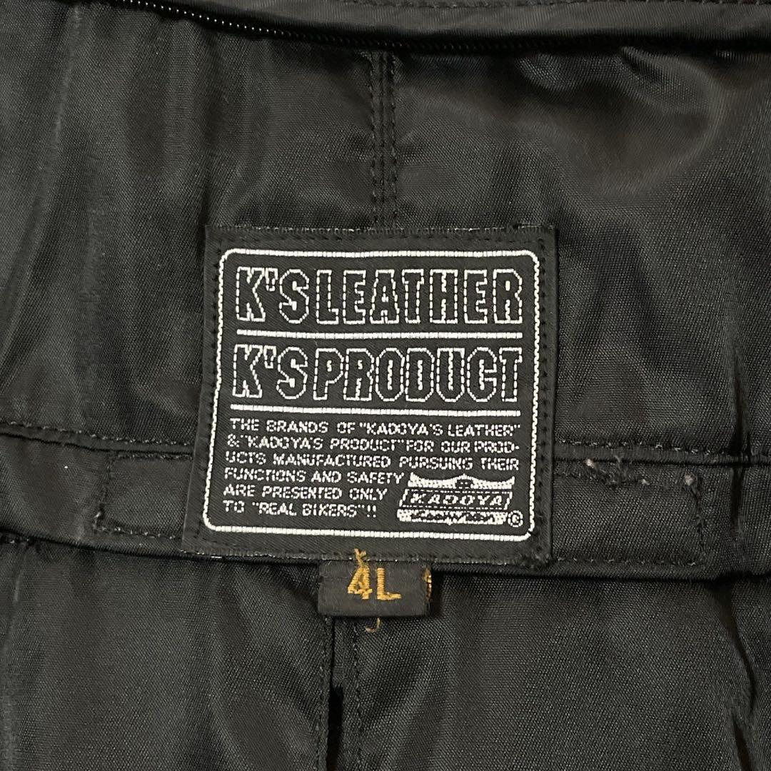 極美品/4L ● カドヤ レザージャケット ダブルライダース 牛革 ブラック