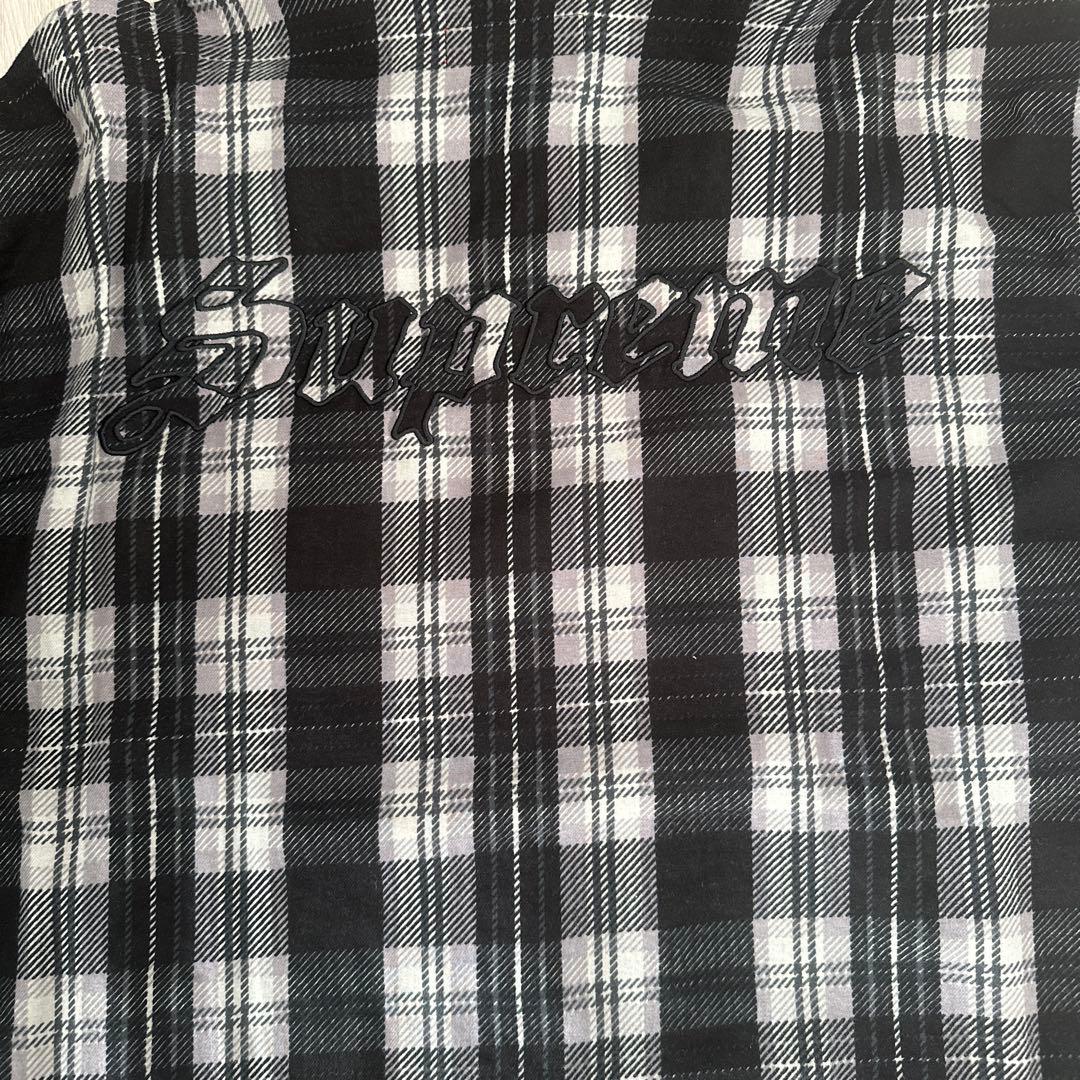 トップス supreme printed hooded flanne shirt