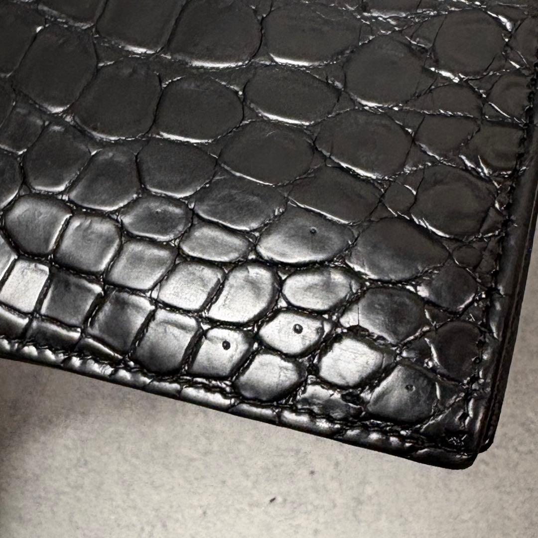 【極希少】PRADA マネークリップ リアルクロコダイル レザー 黒 付属品完備