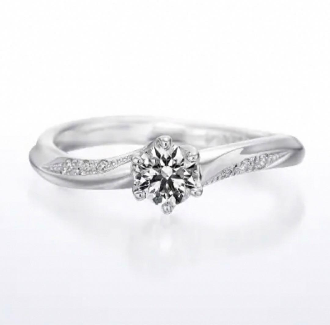 hana　　美品ダイヤリング　銀座ダイヤモンドシライシ　YG鑑定書有り