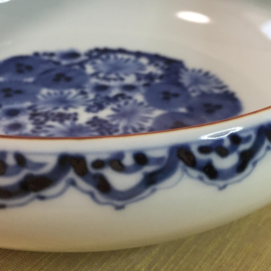 和食器　岩永浩さんの松竹梅丸紋中鉢