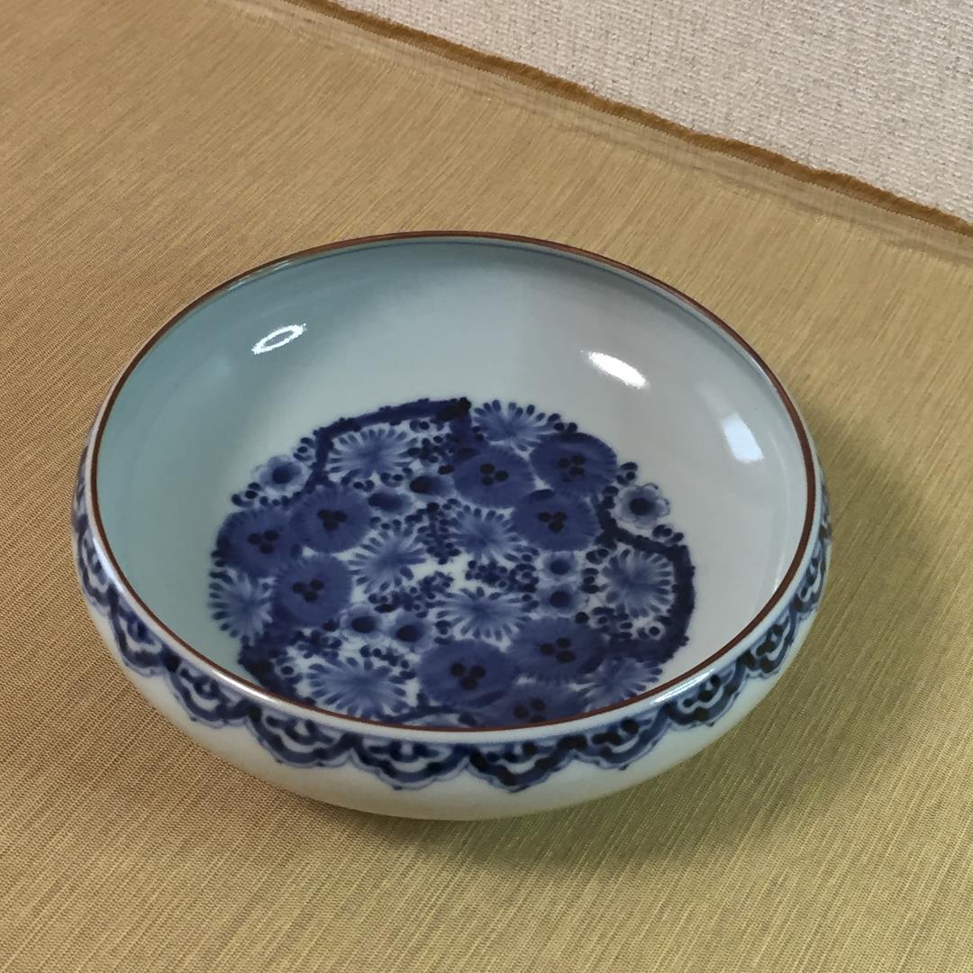 和食器　岩永浩さんの松竹梅丸紋中鉢