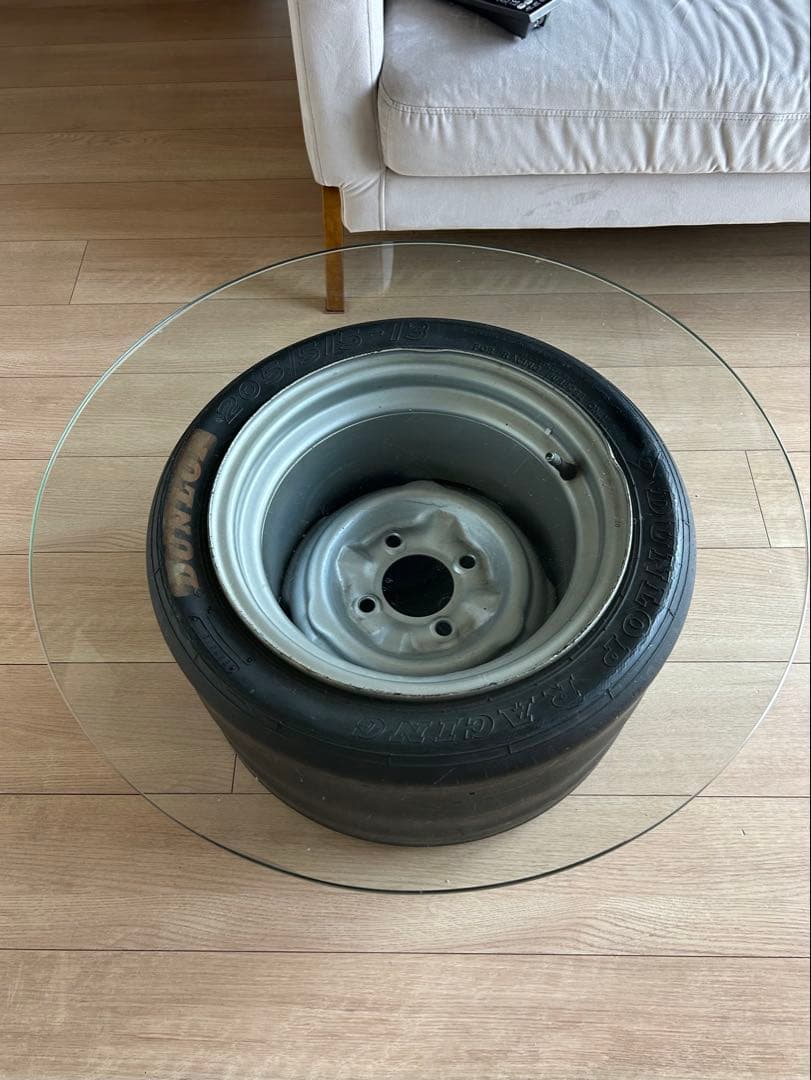 ②ガラスのみ（DUNLOP ホイール付タイヤテーブル ）