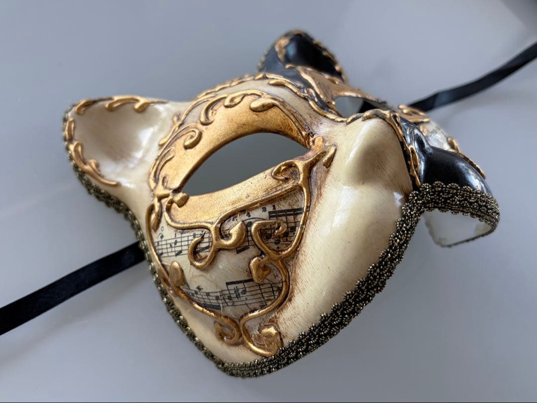 猫型マスケラ アンティーク 古道具 レトロ雑貨 マスカレード 仮面