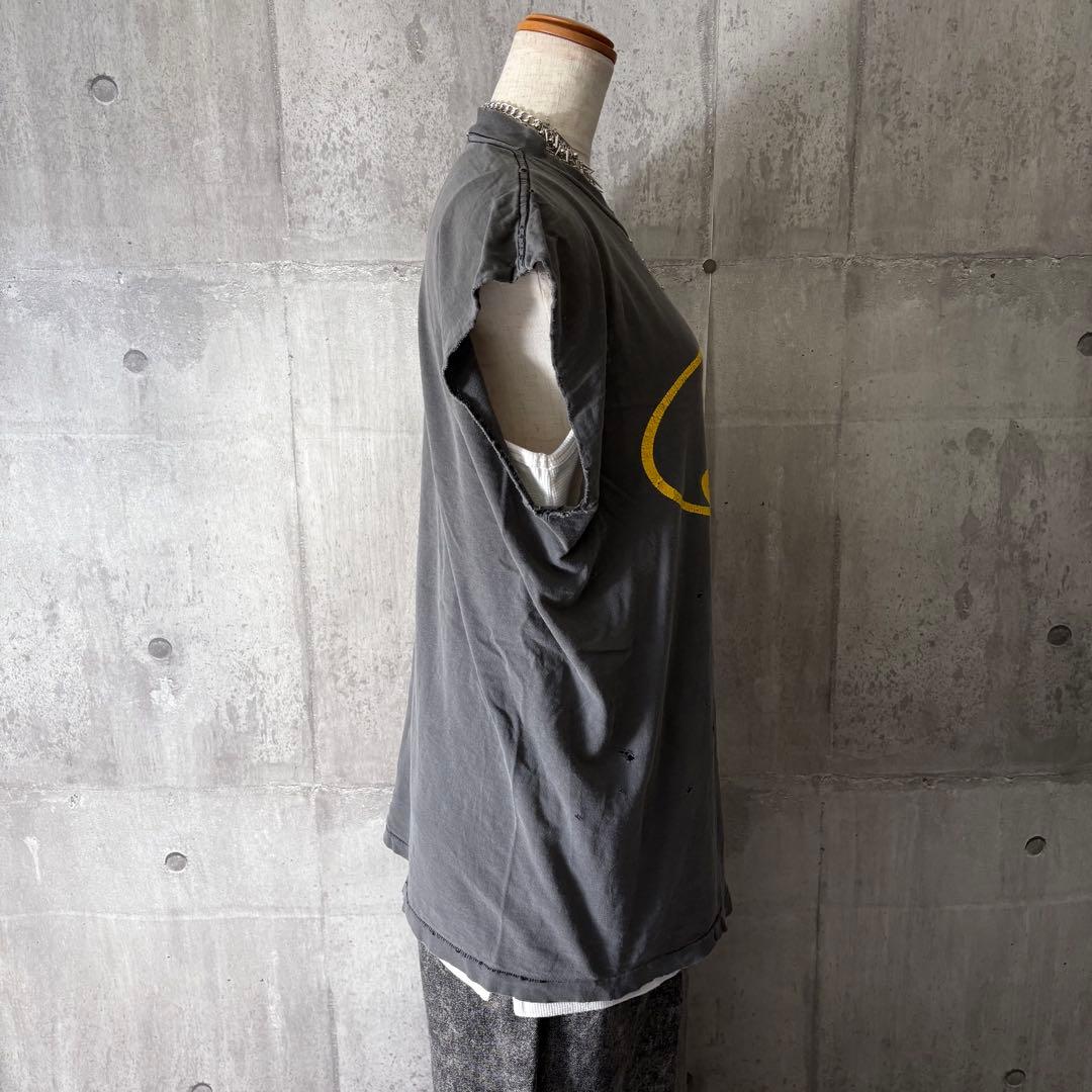 80s バットマン ノースリーブTシャツ 鬼フェード ダメージ ボロ y2k