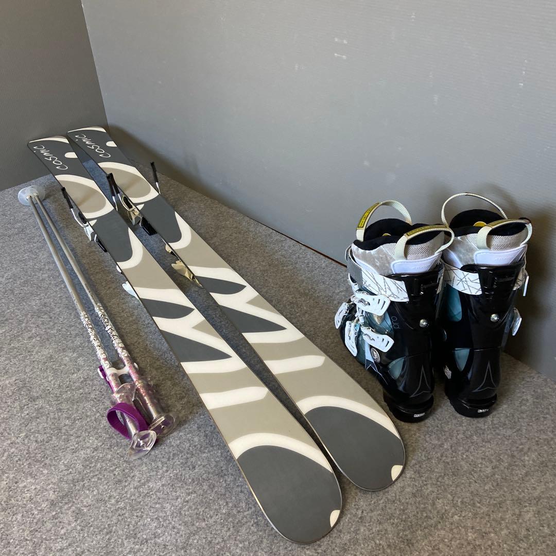 ★メンテ済　★美品★ 大人スキーセット 板142cm ブーツ24.5cm