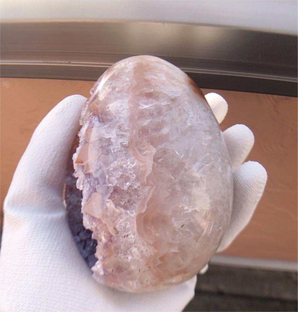 珍しい❣️ウルグアイ產アメジストクラスター原石（卵型)