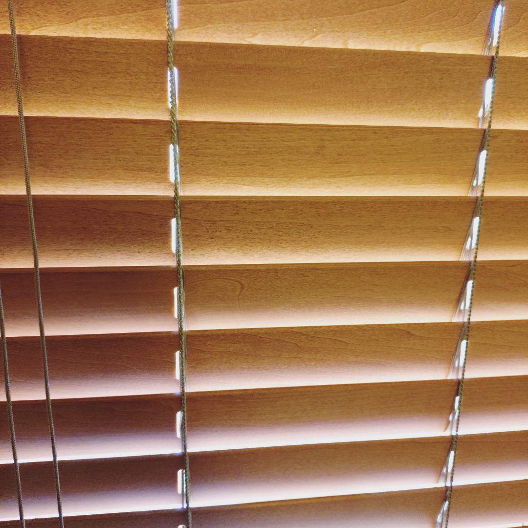 【美品】NichibeiウッドブラインドクレールNK012ミディアムブラウン木製