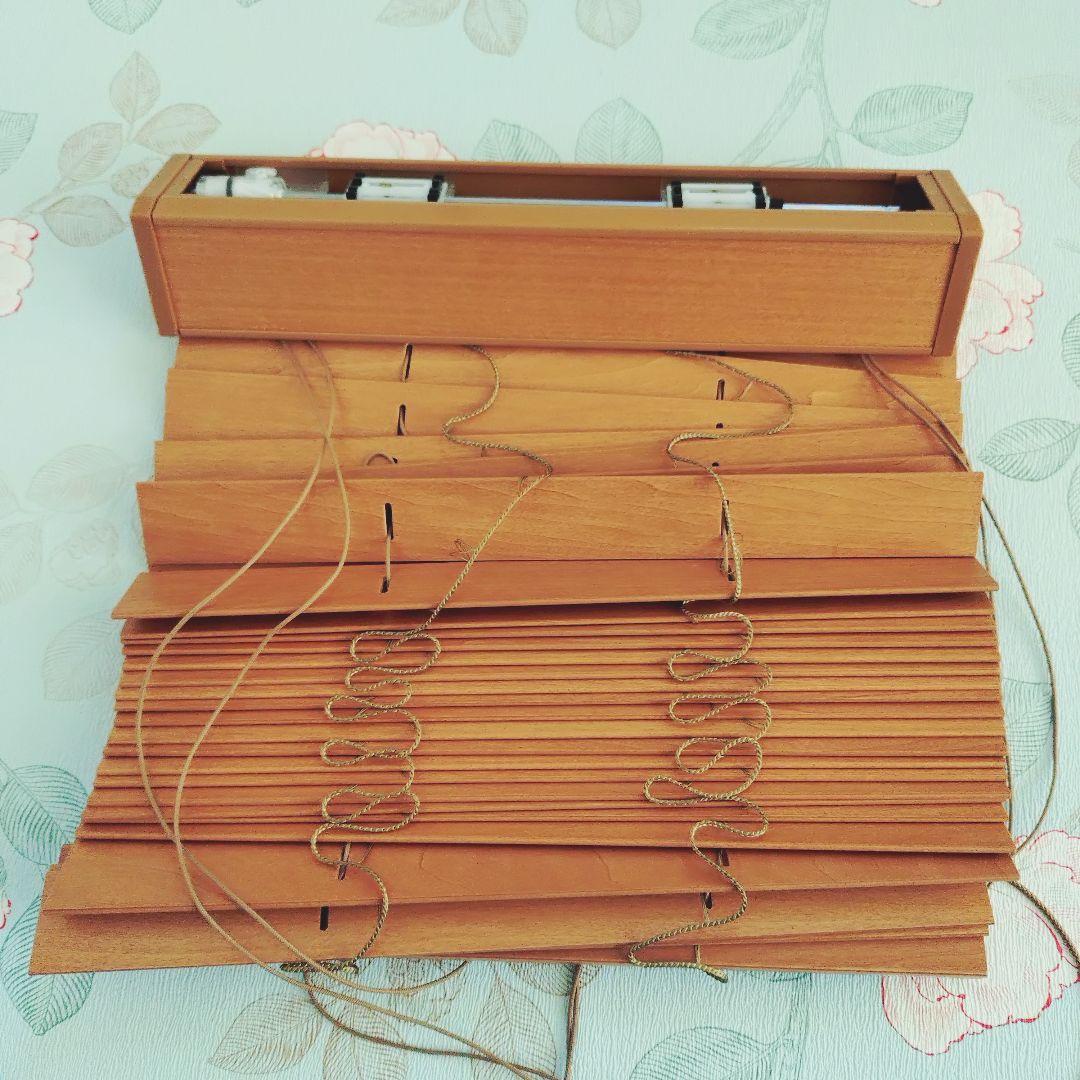 【美品】NichibeiウッドブラインドクレールNK012ミディアムブラウン木製