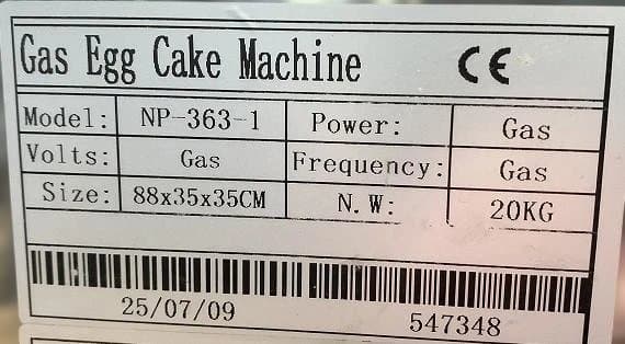 美品 2025年製 業務用ベビーカステラ機 NP-363-1 俵型 45穴 LP