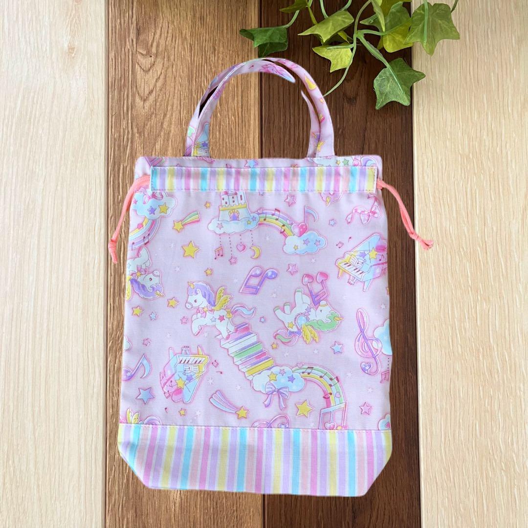 Shiro様バッグ・体操着袋、上履入×2 2セット ユニコーン ピンク パープル
