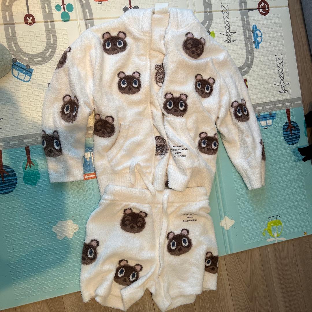 ジェラートピケ　あつ森　ルームウェア　パーカー　ショートパンツ　ジェラピケ