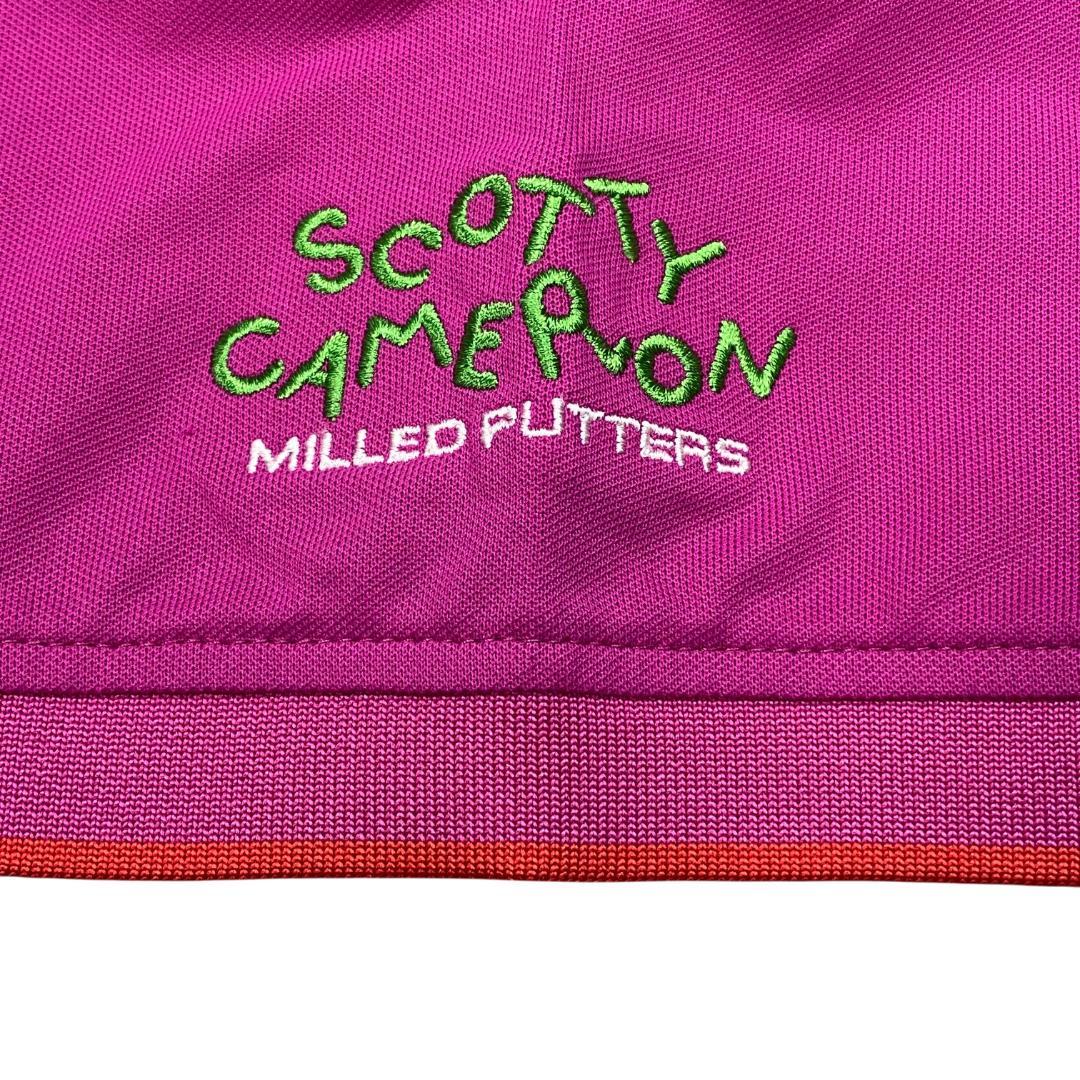 スコッティキャメロン×ジーフォア 半袖 ストレッチ ポロシャツ L ピンク