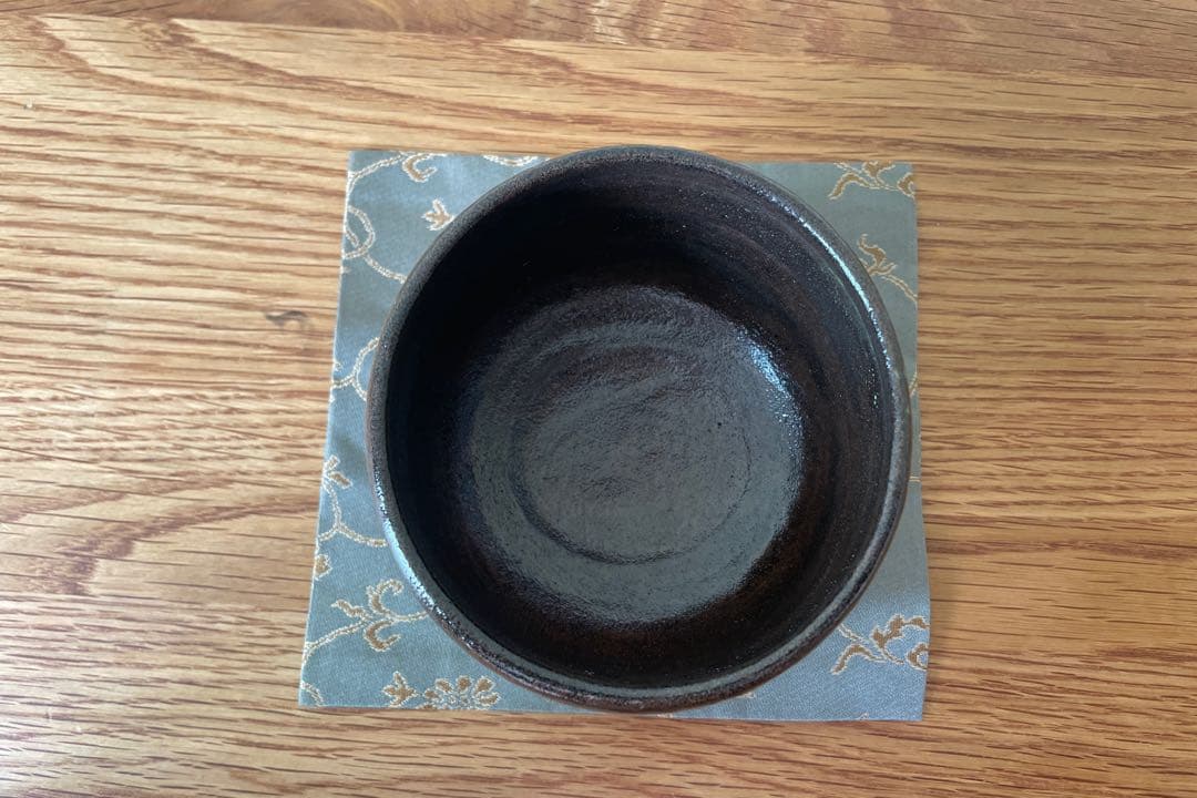 黒楽茶碗 大黒写（佐々木 昭楽作）共箱 【茶道用抹茶碗】