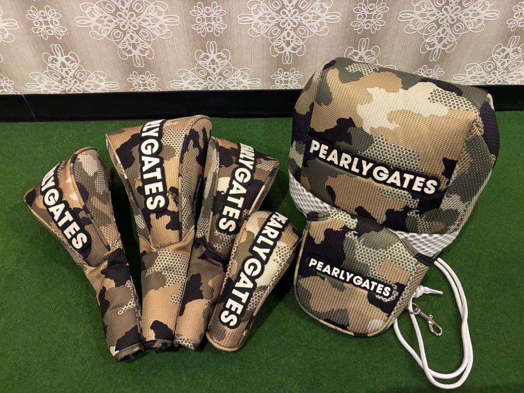 【希少完売済み】パーリーゲイツ カモ キャディバッグ 他ヘッドカバー6点セット