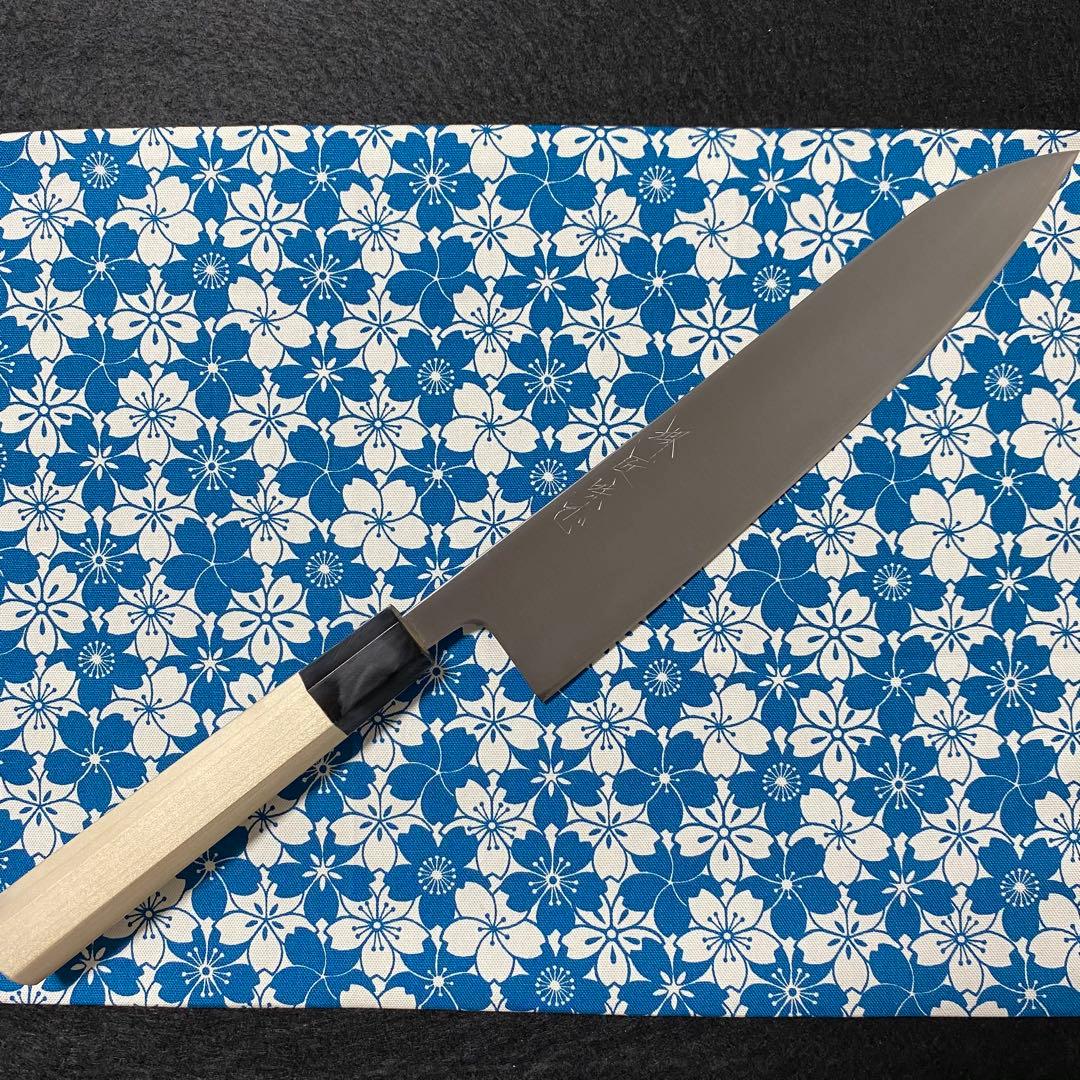 堺匠味正 プロ仕様 青スーパー 牛刀 240mm 水牛八角柄